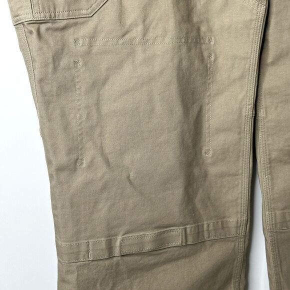 Duluth Trading Flex Fire Hose Cargo Pants Men's 48X30 Khaki Relaxed Fit Work - Picture 3 of 11